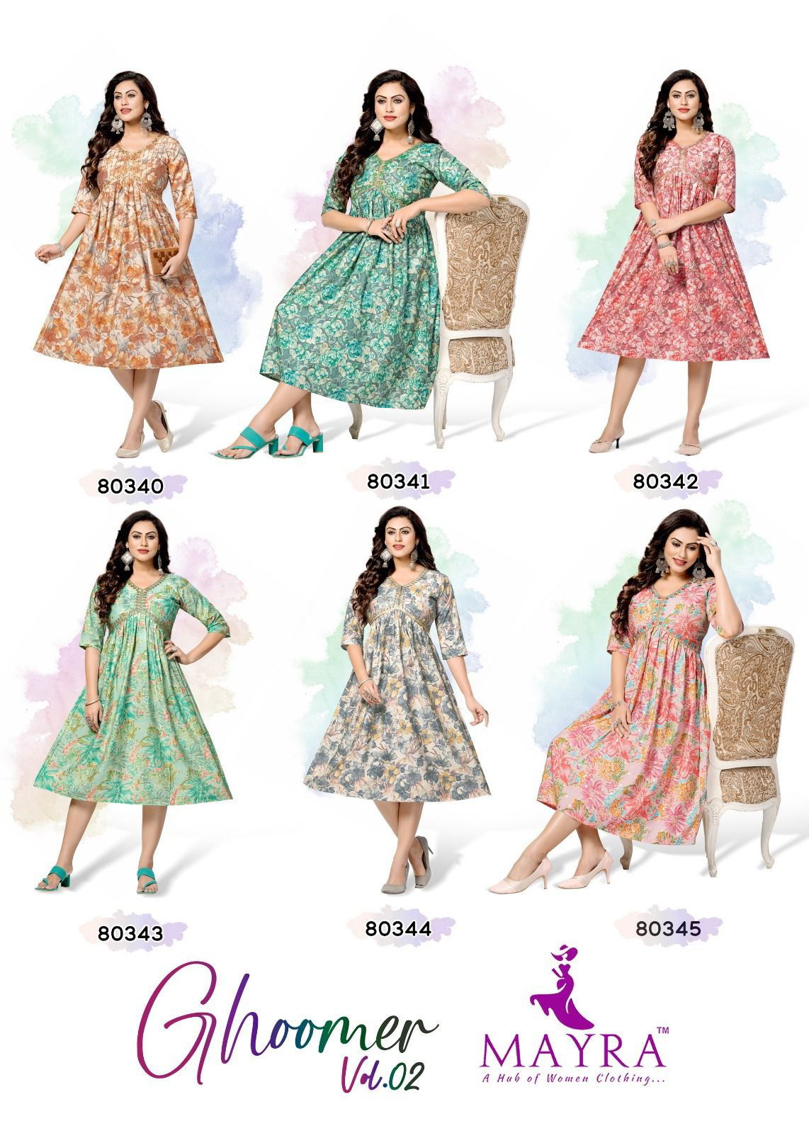 Mayra Ghoomer Vol 2 Aaliya Cut Anarkali Kurtis Catalog
